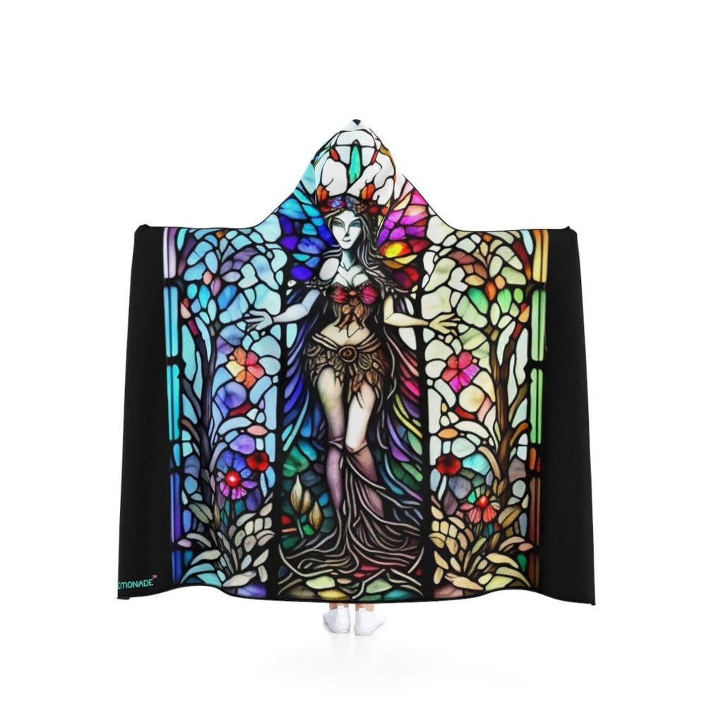 DISCO LEMONADE Lilith Stained Glass Hooded Blanket, Cloak, Rave Blanket, Uv, Led